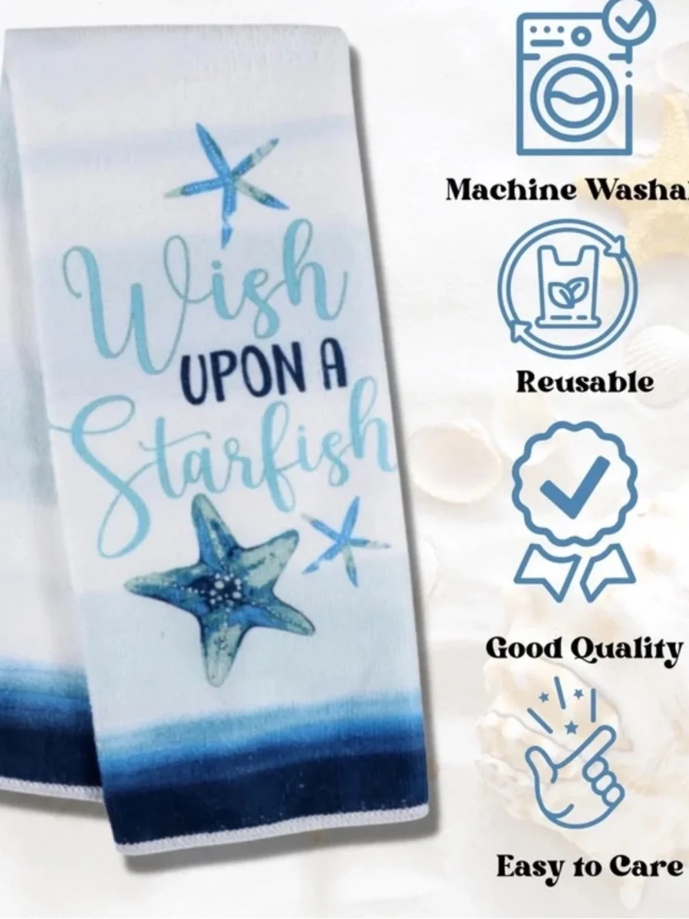 Coastal 'Wish Upon A Starfish' Kitchen Set - Blue